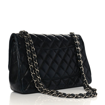 Chanel Lambskin Quilted Jumbo Double Flap Black 3 of 16
