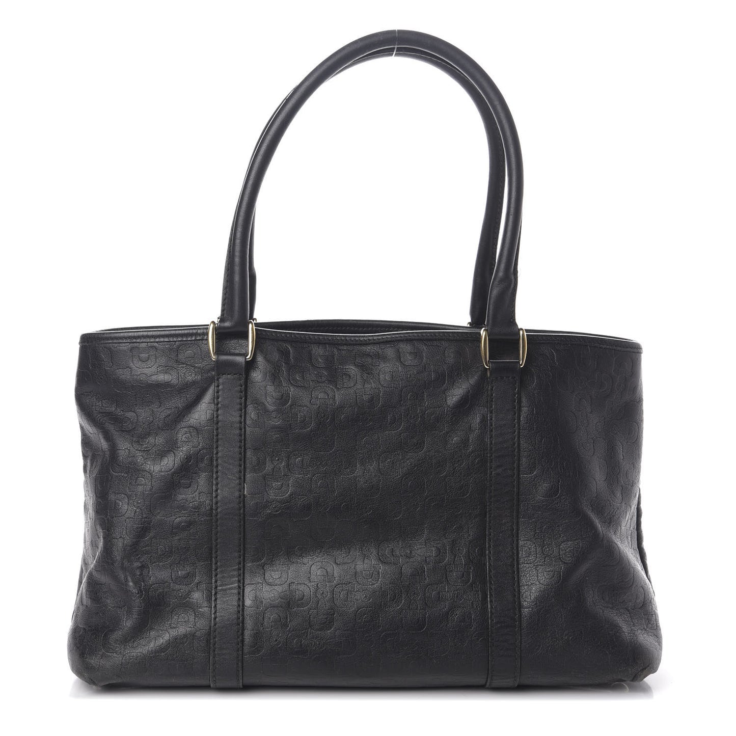 Calfskin Horsebit Embossed Joy Tote Black