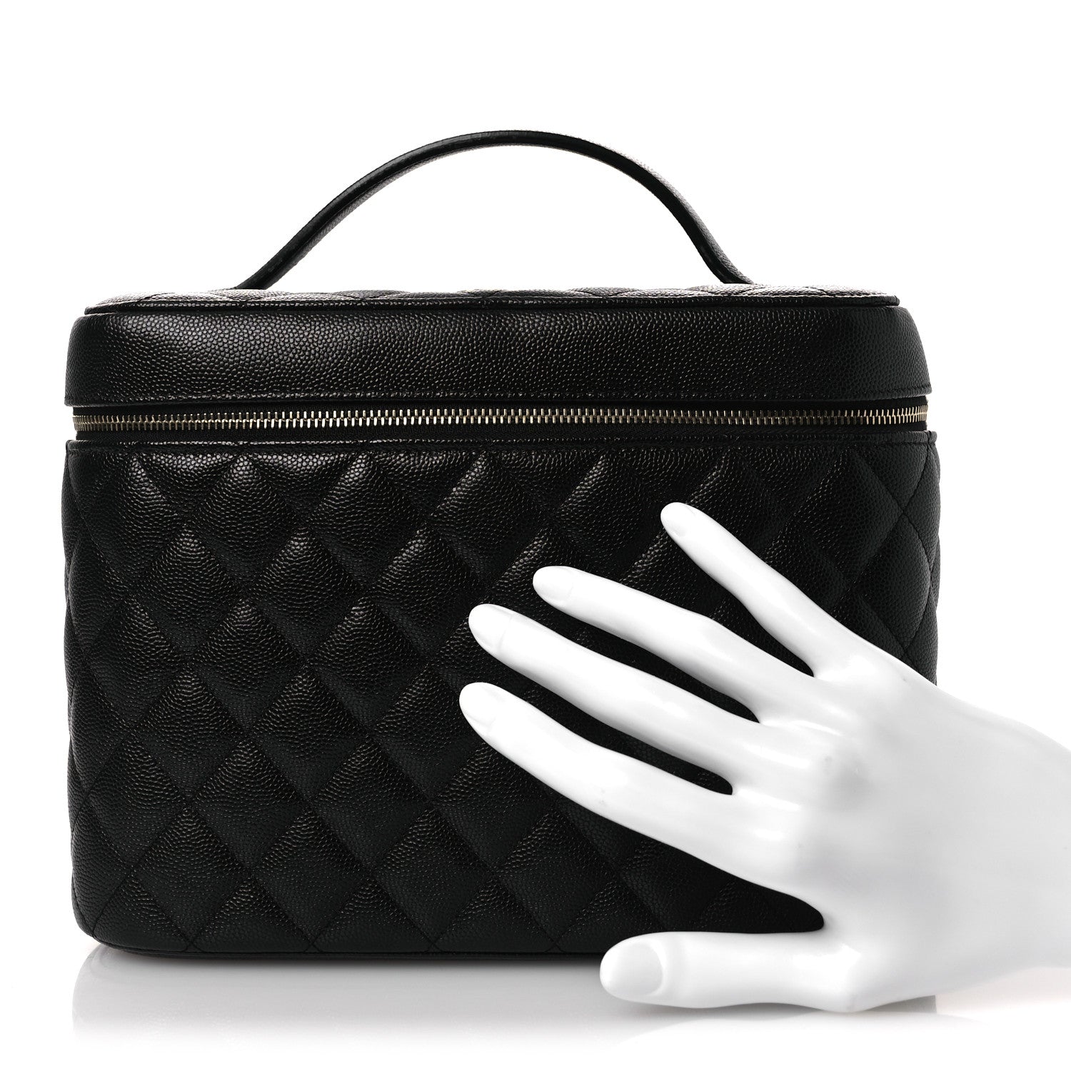 Chanel Caviar Quilted Large Vanity Pouch Black 2 of 12