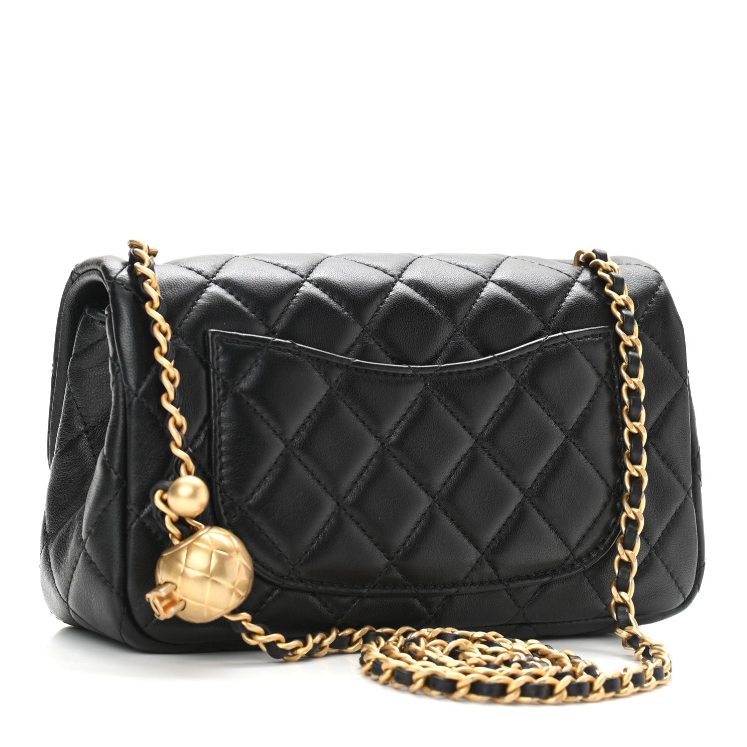 Chanel Lambskin Quilted Mini Rectangular Pearl Crush Flap Black 3 of 12