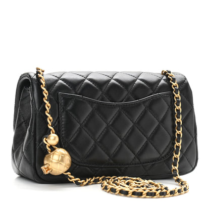 Chanel Lambskin Quilted Mini Rectangular Pearl Crush Flap Black 3 of 12