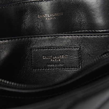 Saint Laurent Calfskin Y Quilted Monogram Small Loulou Chain Satchel Black 5 of 9