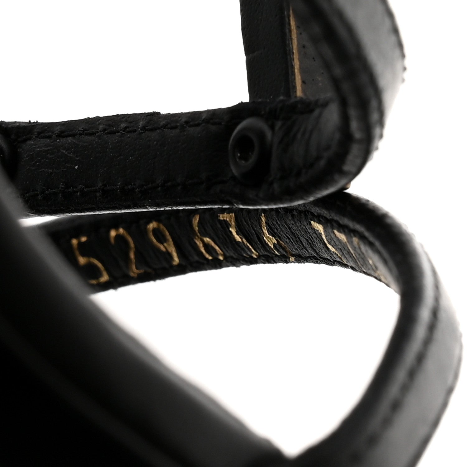 Saint Laurent Calfskin Cassandra 110 Sandals 37.5 Black 6 of 8