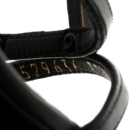Saint Laurent Calfskin Cassandra 110 Sandals 37.5 Black 6 of 8