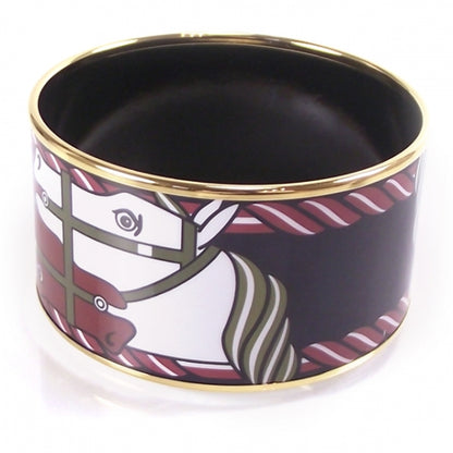 Hermes Wide Enamel Steed Bracelet 1 of 5