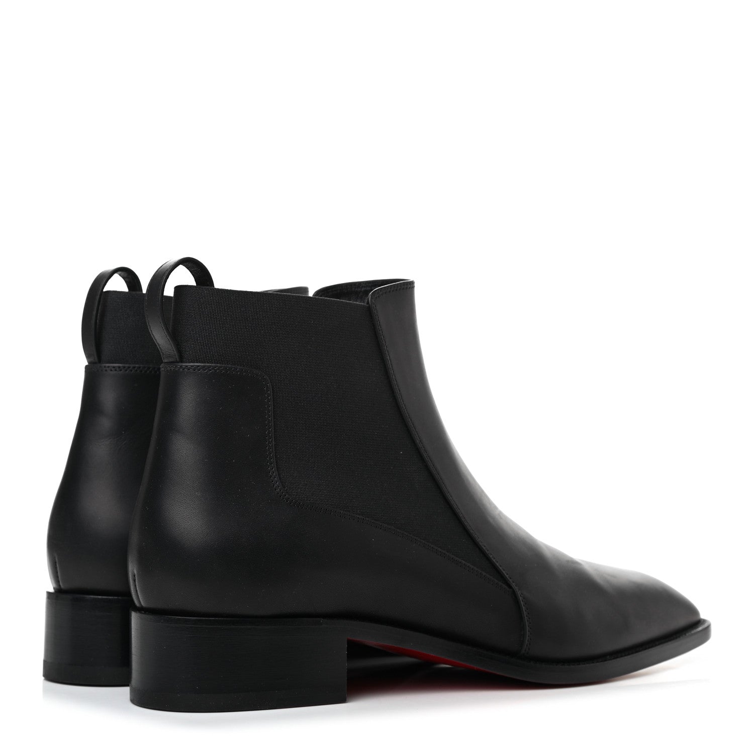 Christian Louboutin Calfskin Ingrassato Womens Marmada Flat Chelsea Boots 40.5 Black 4 of 6