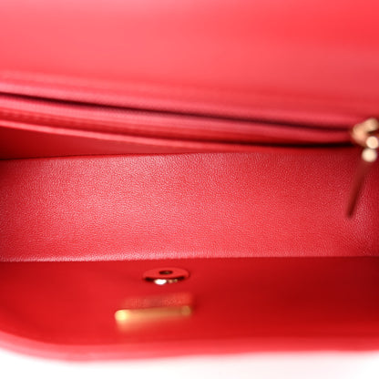 Chanel Lambskin Quilted Mini Rectangular Flap Red 5 of 11