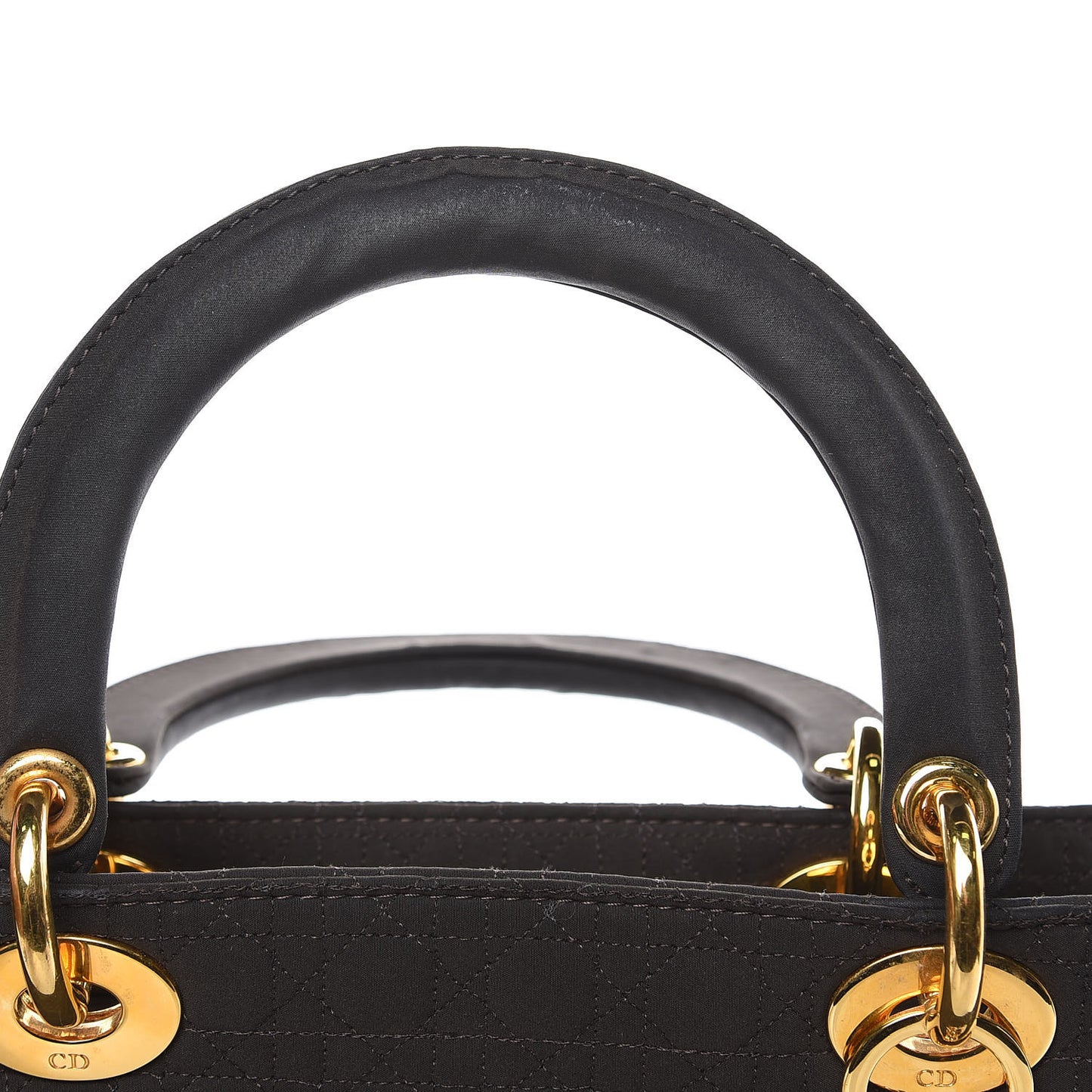 Nylon Cannage Large Lady Dior Dark Brown