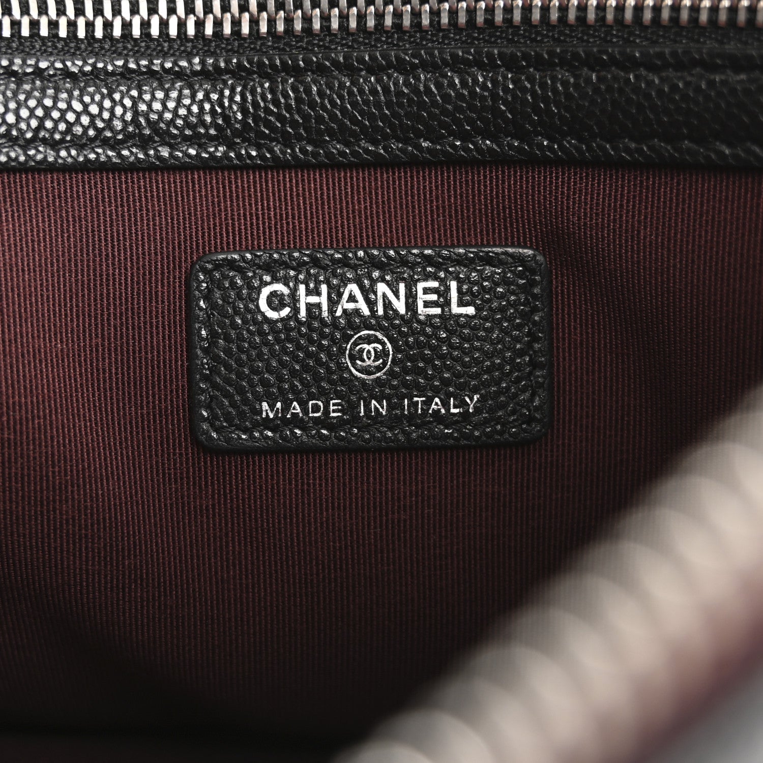 Chanel Caviar Quilted Medium Cosmetic Case Black 6 of 11