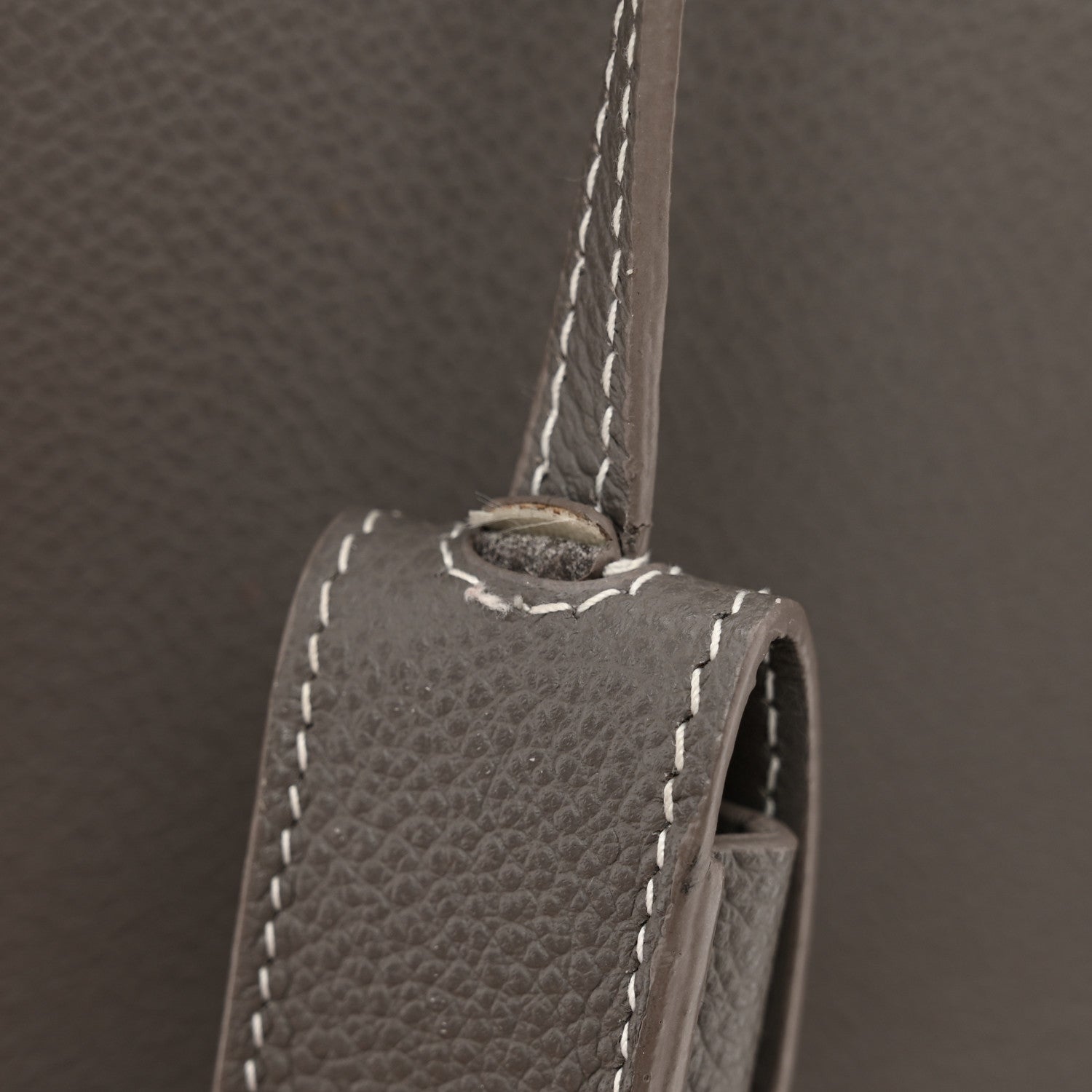 Saint Laurent Grained Calfskin Topstich Baby Sac De Jour Fog 11 of 12