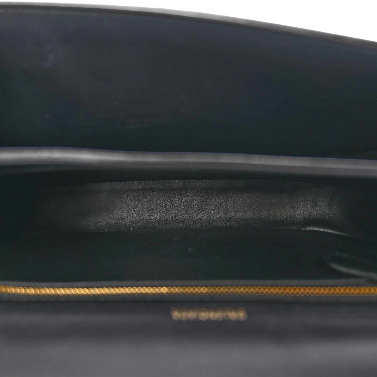 Signature Grained Calfskin Logo S Ville Day Bag Black
