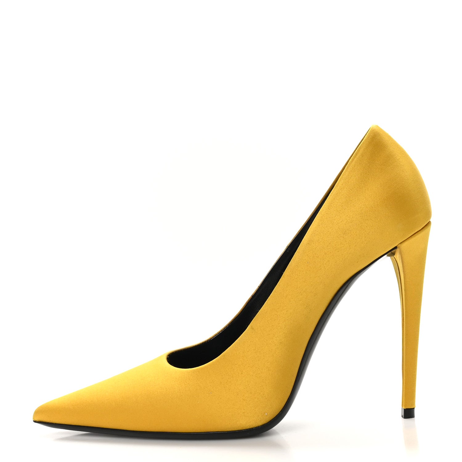 Saint Laurent Satin Crepe Monceau 110 Pumps 40 Ochre 1 of 8