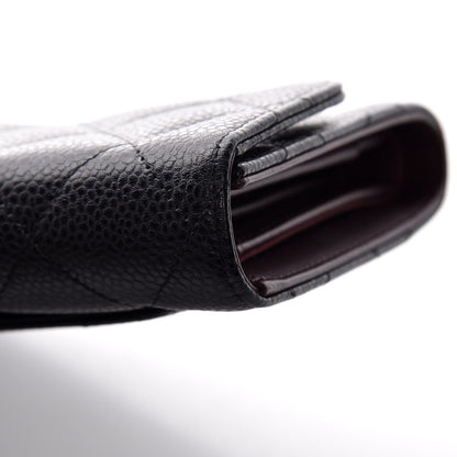 Chanel Caviar Quilted Long Flap Wallet Black 12 of 13