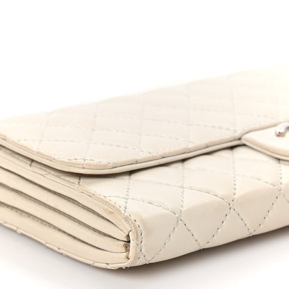 Chanel Lambskin Quilted Chain Clutch Flap White 9 of 12