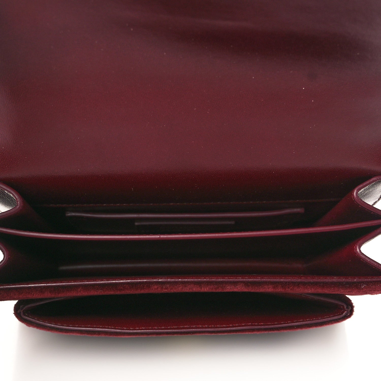 Saint Laurent Velvet Small Monogram Sunset Burgundy 4 of 7