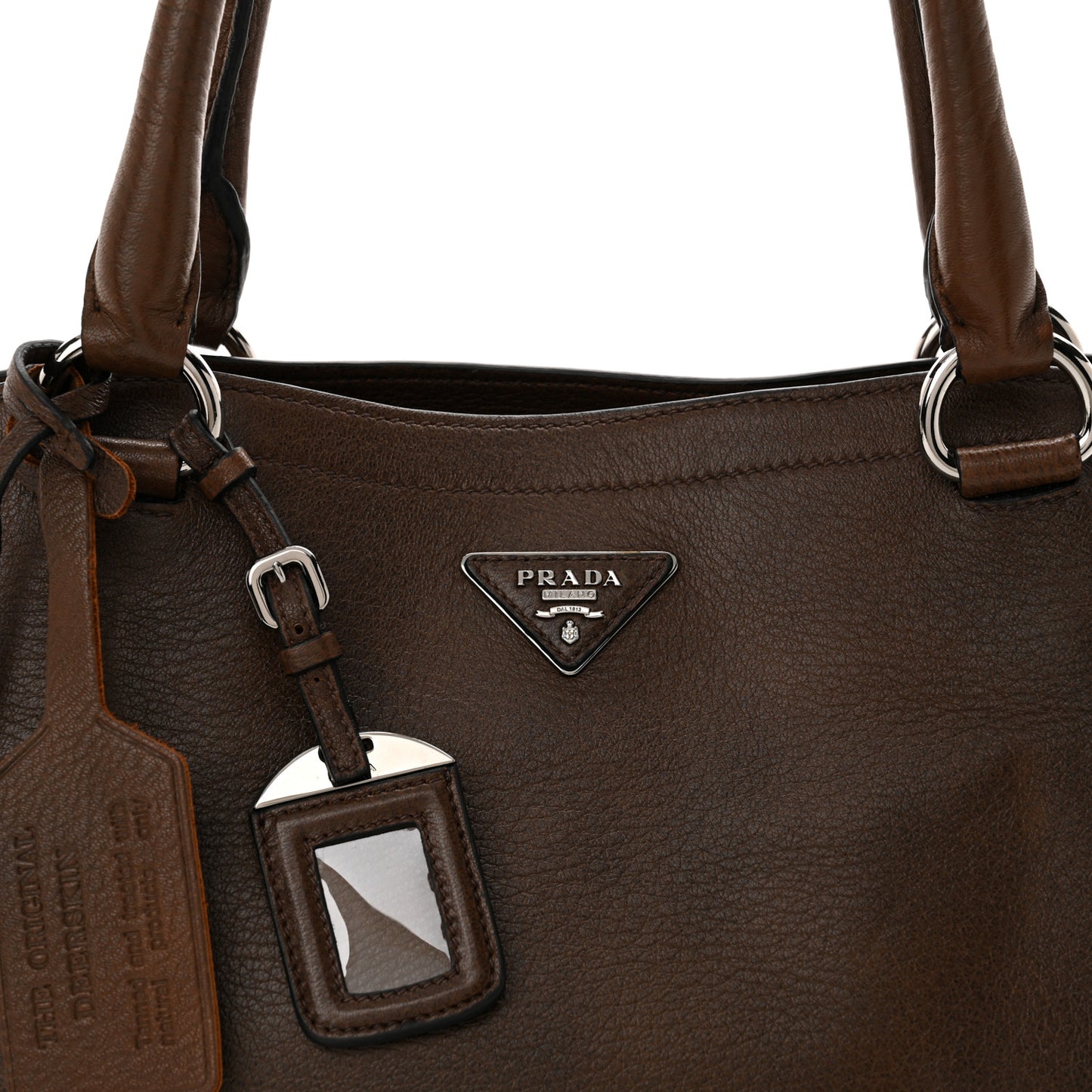 Cervo Deerskin Tote Bruciato