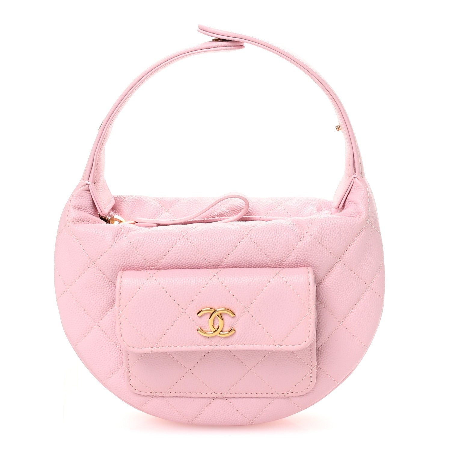 Chanel Caviar Quilted Polly Pocket Pouch Hobo Light Pink 1 of 11
