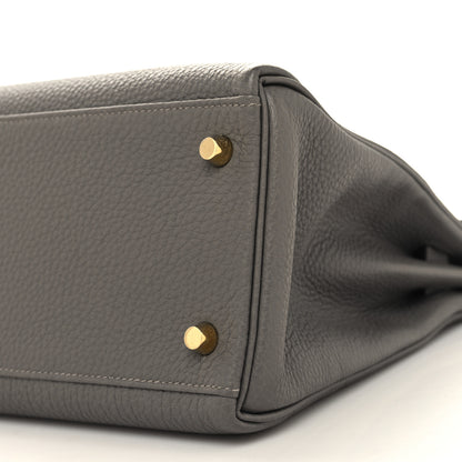 Hermes Togo Kelly Retourne 28 Gris Meyer 10 of 11