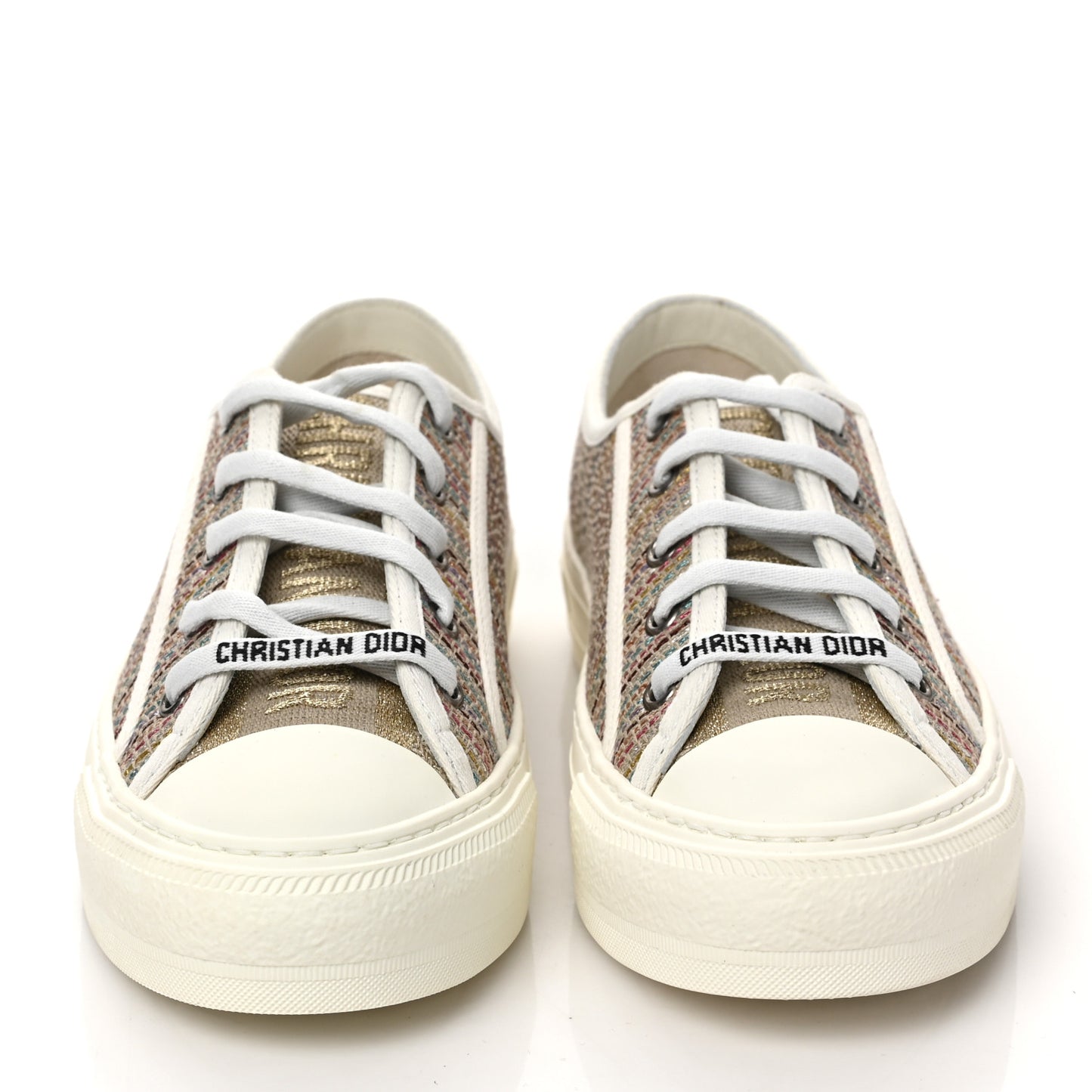 Romance Lurex Walk'N'Dior Low Top Sneakers 36.5 Multicolor