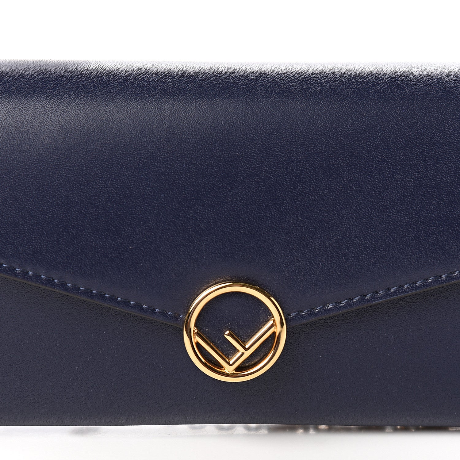 Fendi Vitello Liberty Lucido F is Fendi Continental Envelope Wallet On Chain Blueberry 9 of 9