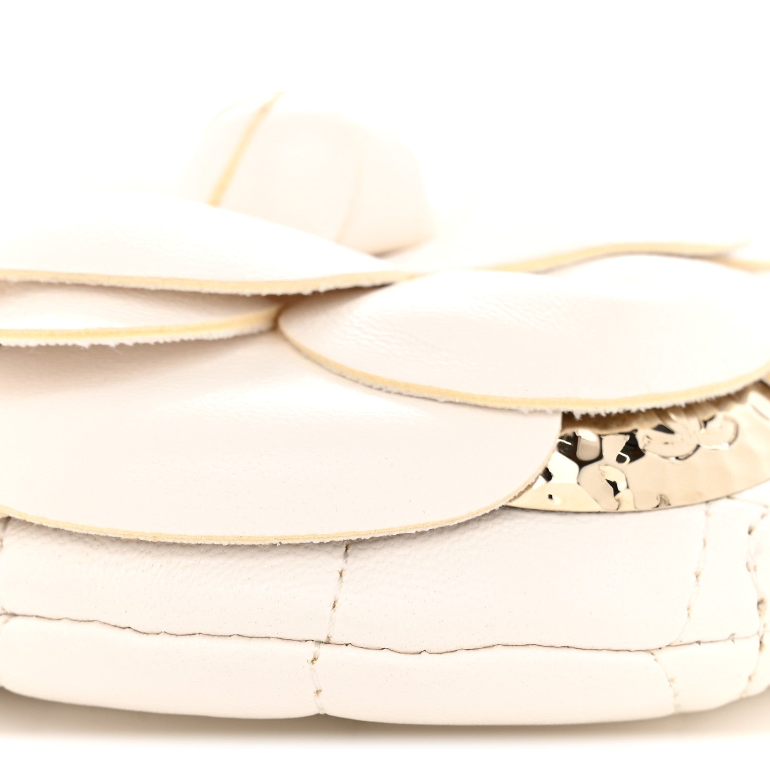 Chanel Lambskin Mini Camellia Bouquet Clutch With Chain White 10 of 10