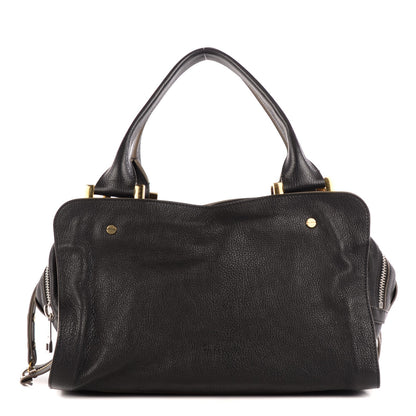 Chloe Grained Goatskin Large Dalston Satchel Black 1 of 7