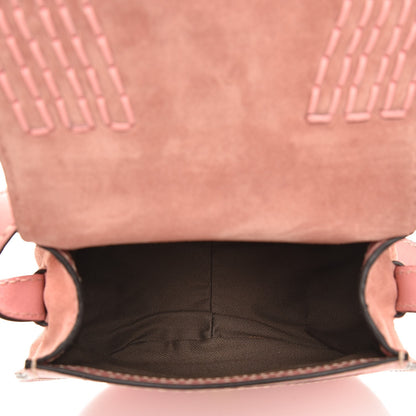 Chloe Suede Calfskin Braided Mini Marcie Round Crossbody Bag Washed Pink 5 of 7