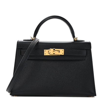 Hermes Epsom Mini Kelly Sellier 20 Black 1 of 8