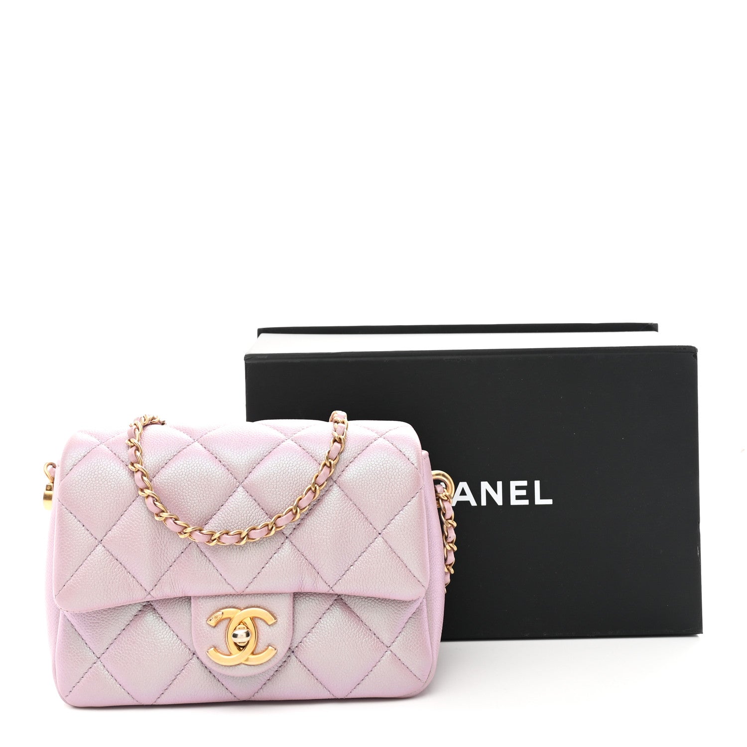 Chanel Iridescent Caviar Quilted Mini My Perfect Flap Pink 11 of 11