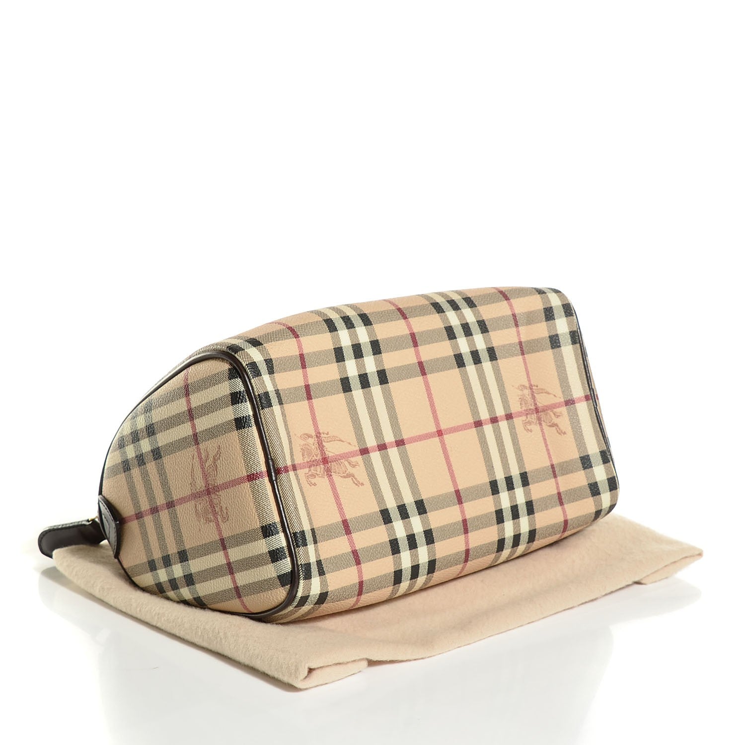 Burberry Haymarket Check Small Chester Bowling Bag Chocolate 4 of 7
