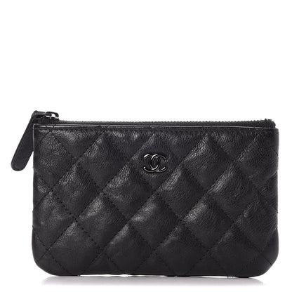 Chanel Crumpled Calfskin Quilted Small Cosmetic Case So Black 1 of 8