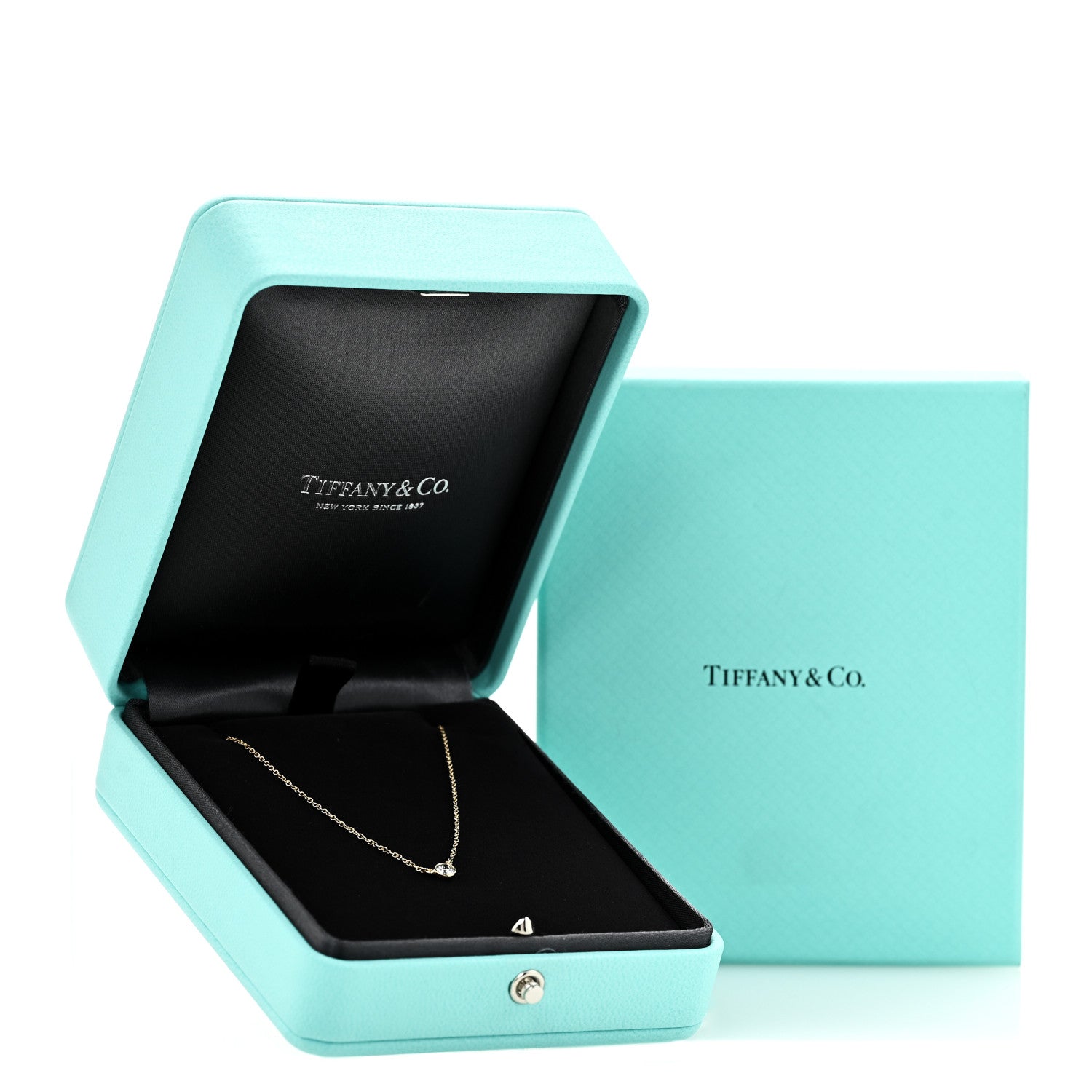 Tiffany 18K Yellow Gold Diamond .16ct Elsa Peretti Diamonds by the Yard Pendant Necklace 6 of 6