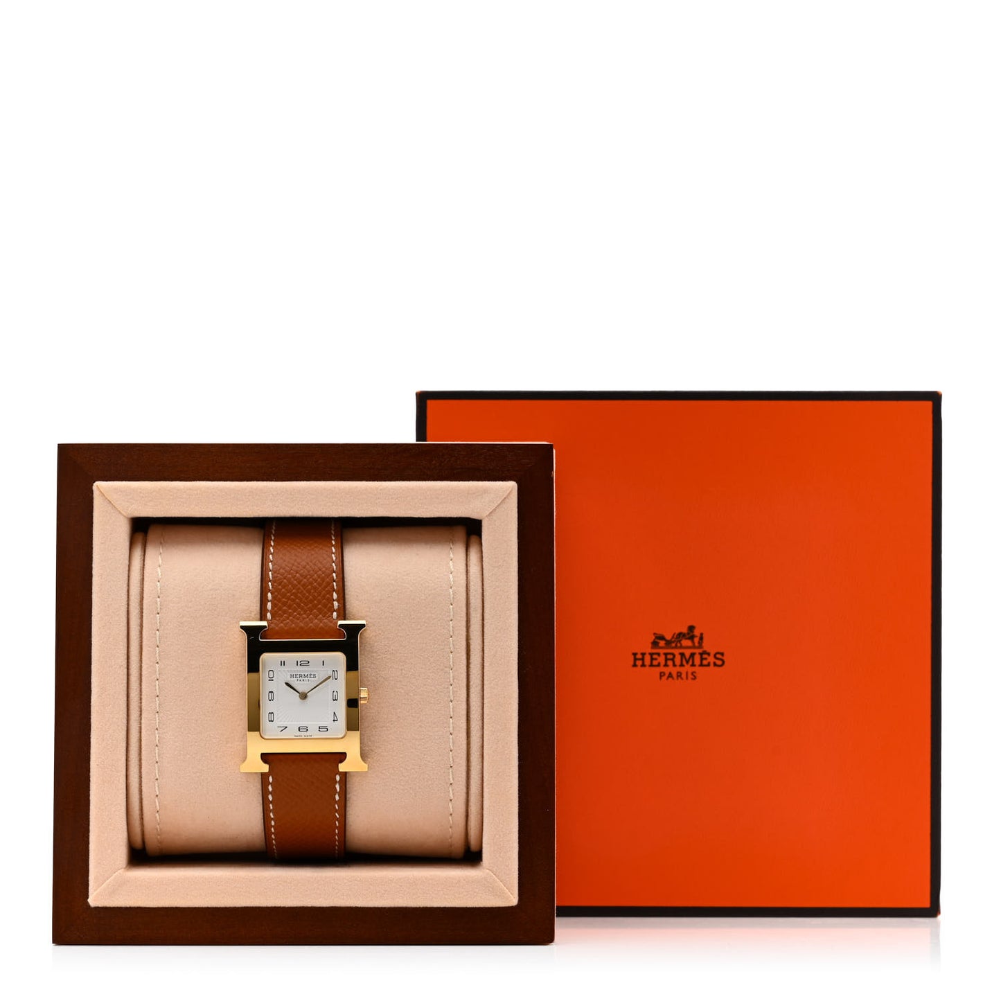 Stainless Steel Epsom 26mm Heure H Hour Quartz Watch Gold