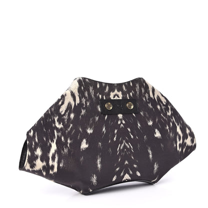 Alexander McQueen Silk Pony Print De Manta Clutch Black 3 of 7