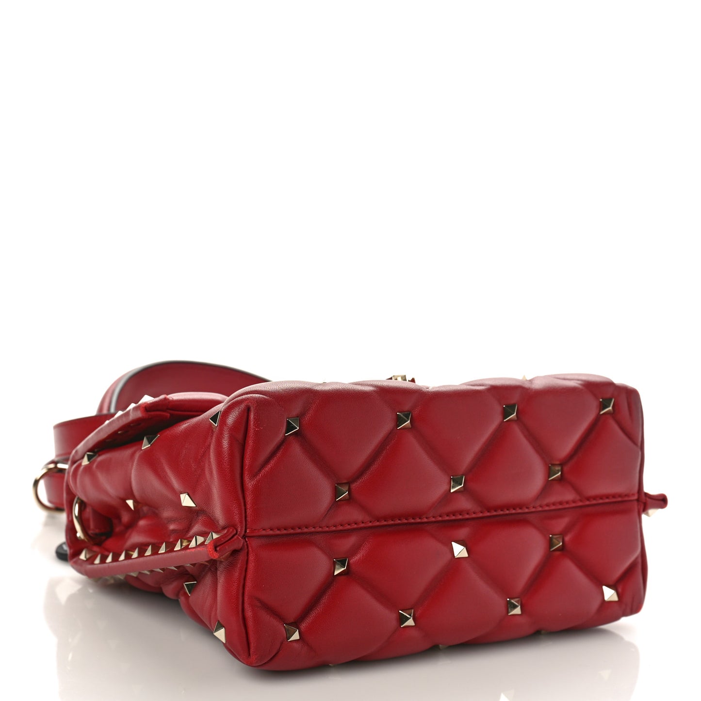 Nappa Medium Candystud Top Handle Bag Rosso Valentino