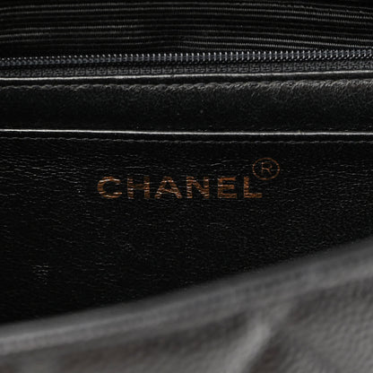 Chanel Caviar Quilted XL Jumbo Single Flap Black 5 of 9