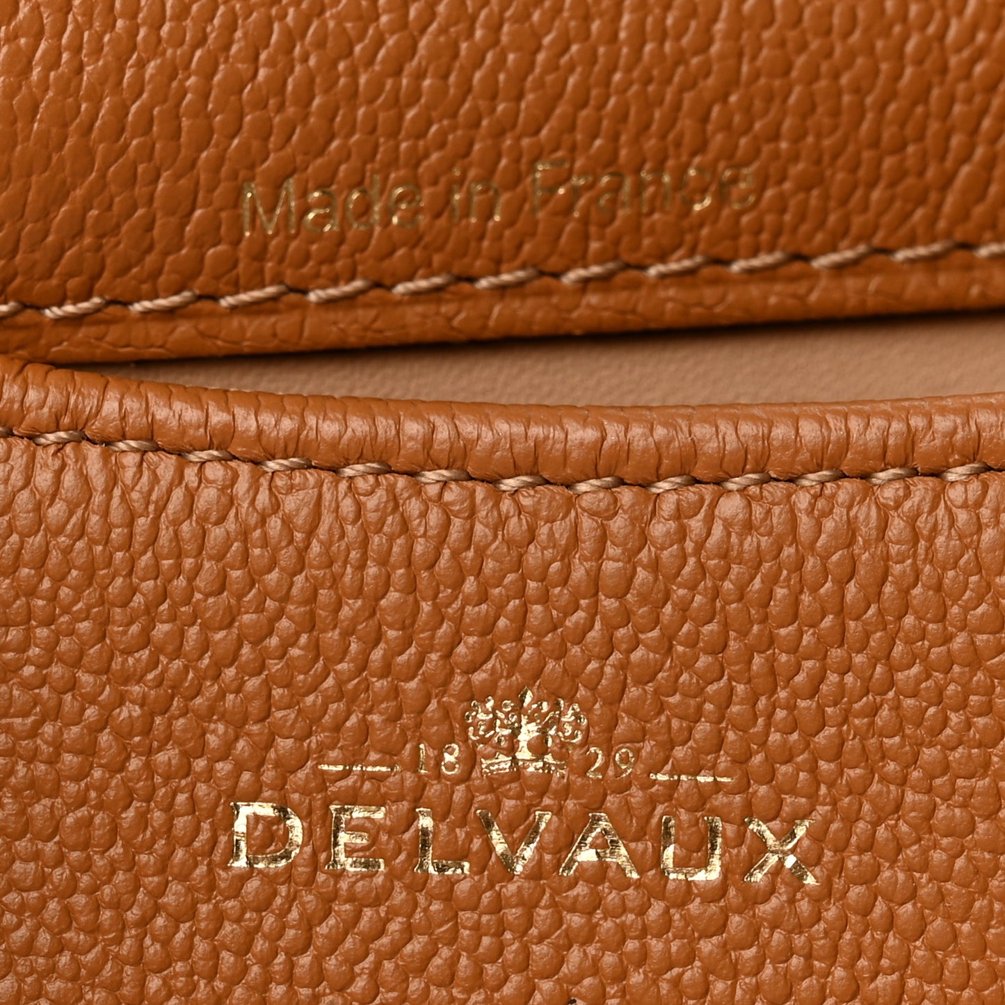 Grained Calfskin Mini Brillant Satchel Natural