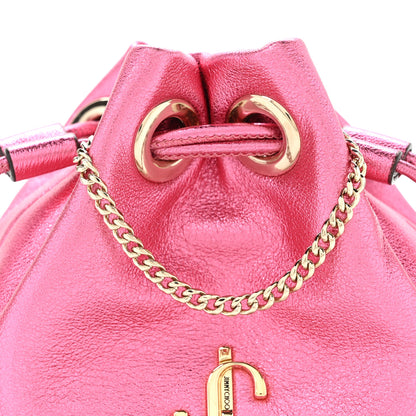 Jimmy Choo Metallic Nappa Mini Marcheline Shoulder Bag Peony 14 of 21