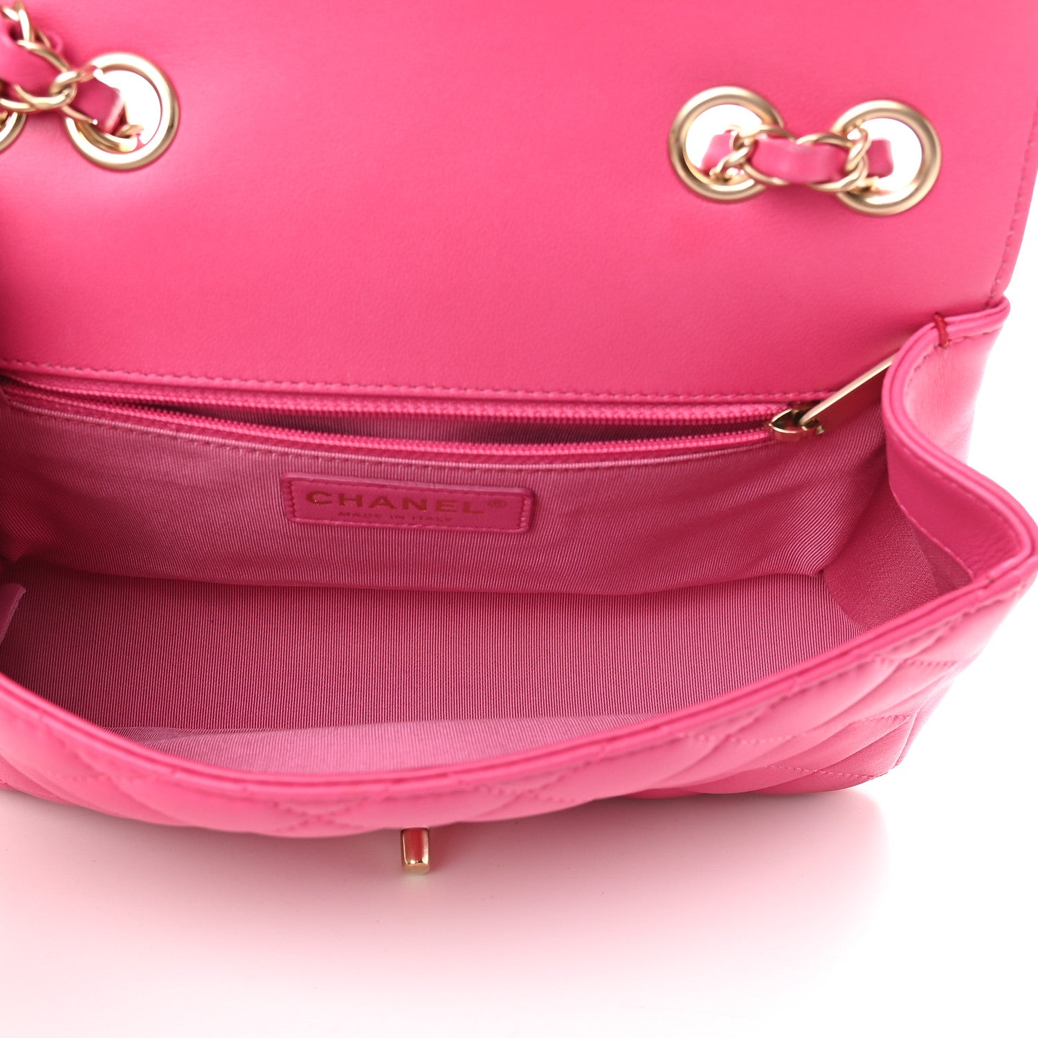 Chanel Lambskin Quilted Mini Mademoiselle Chic Flap Pink 5 of 10