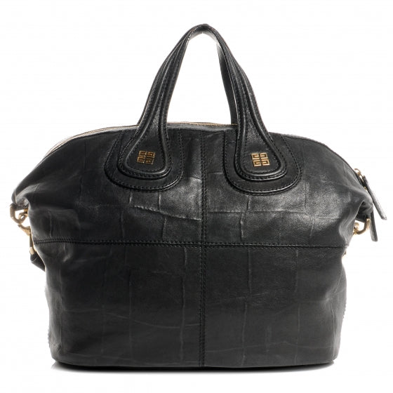 Wrinkled Lambskin Medium Nightingale Black