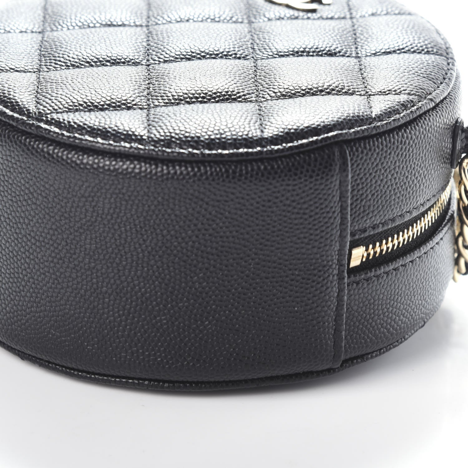 Chanel Caviar Quilted Round Clutch With Chain Black 9 of 9