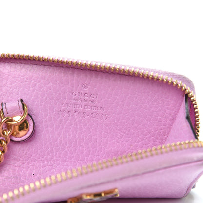 Gucci Dollar Calfskin Bosco Zip Around Key Case Malva 6 of 9