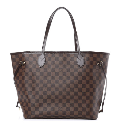 Louis Vuitton Damier Ebene Neo Neverfull MM Rose Ballerine 1 of 12
