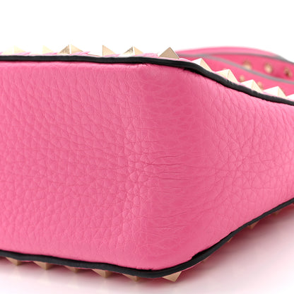 Valentino Garavani Pebbled Calfskin Small Rockstud Flip Lock Shoulder Bag Dawn Pink 9 of 10