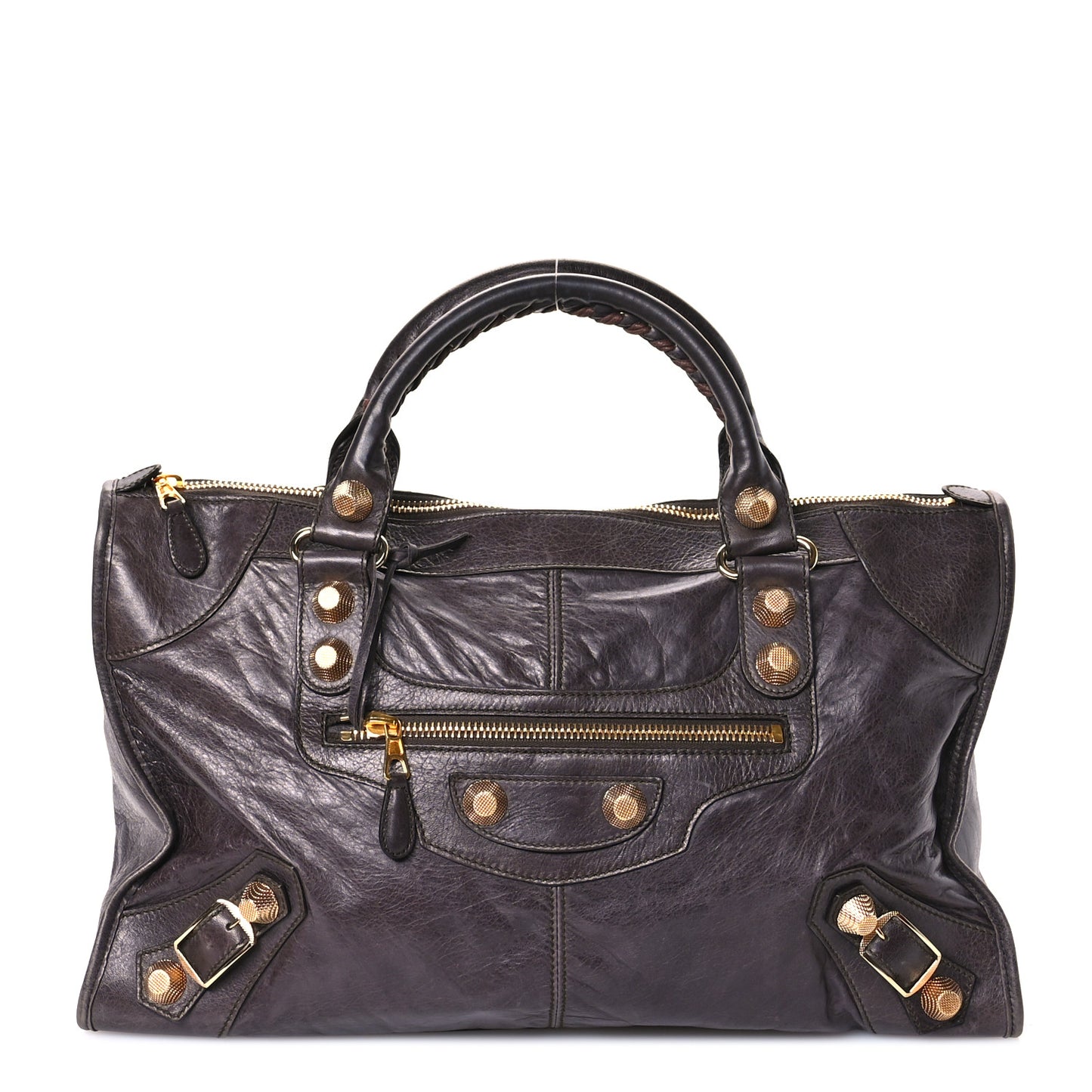 Agneau Giant 21 Gold Hardware Work Charbon