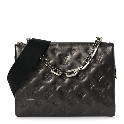 Louis Vuitton Lambskin Embossed Monogram Coussin PM Anthracite 1 of 10