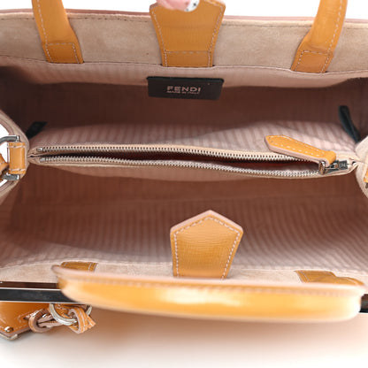 Fendi Vitello Vernice Camoscio Petite 2Jours Tote Make Up 5 of 11