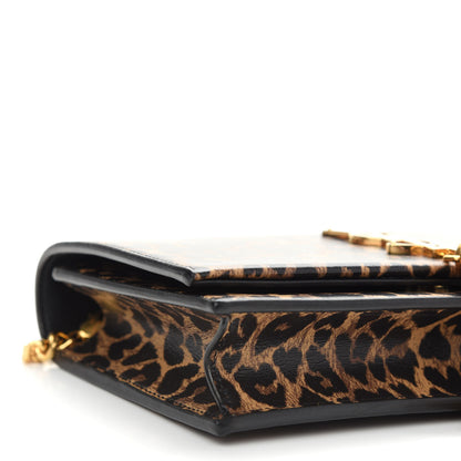 Saint Laurent Calfskin Heart Leopard Print Classic Monogram Kate Tassel Satchel Toffee 7 of 8