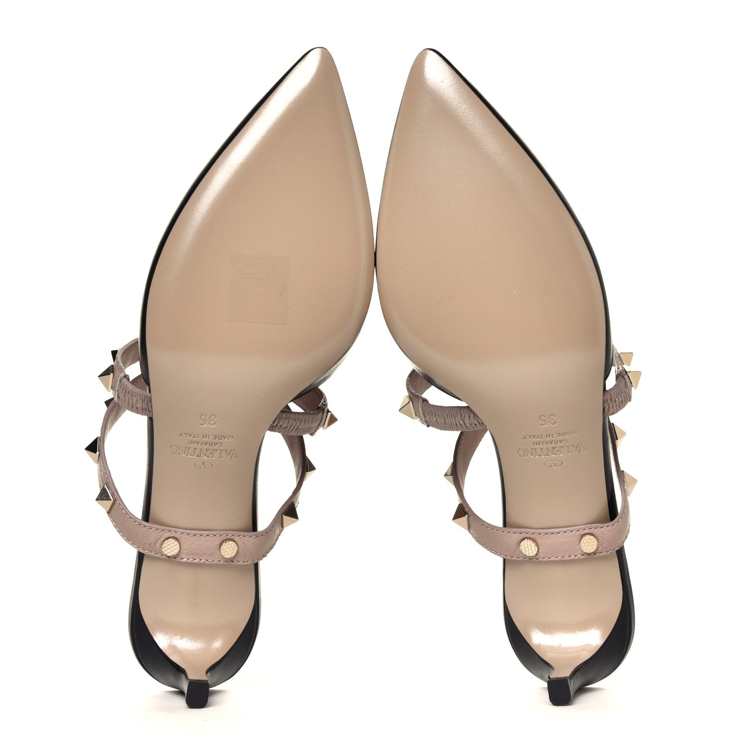 Valentino Garavani Nappa Rockstud Criss Cross 55mm Mules 35 Black Poudre 6 of 7