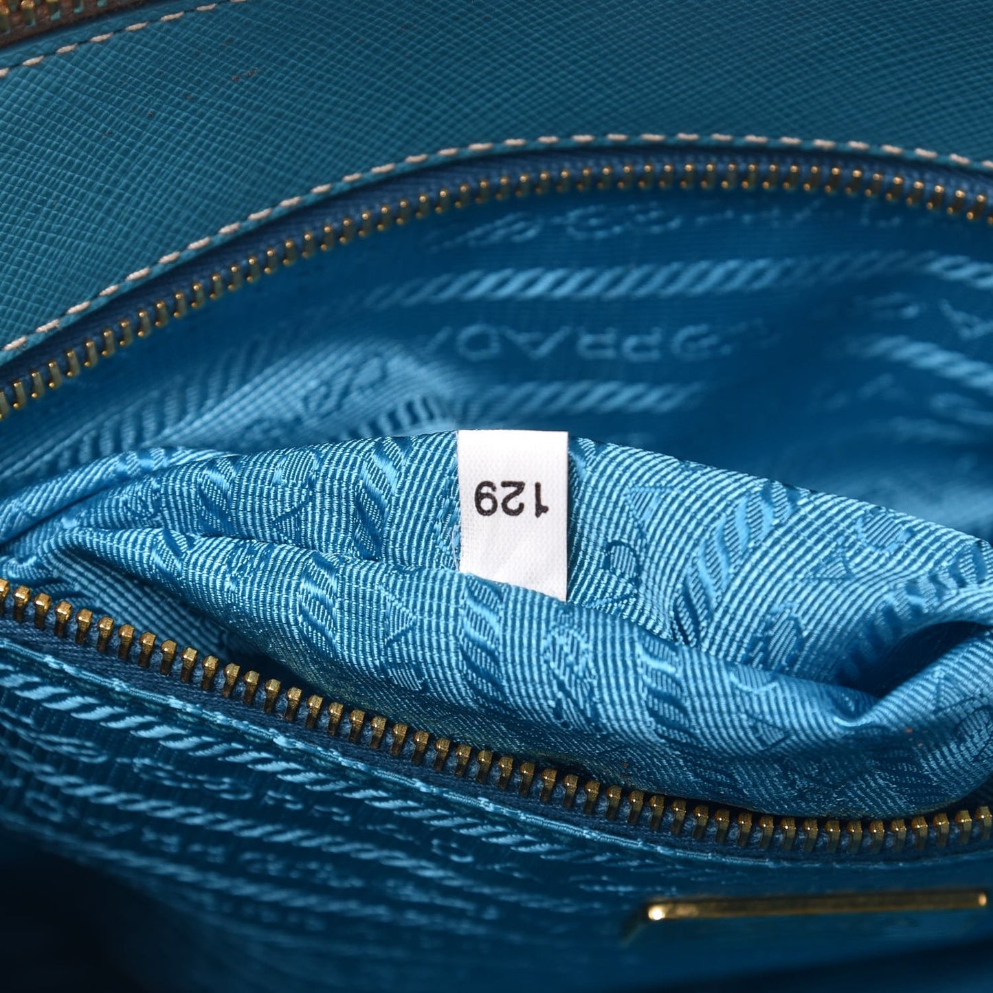 Saffiano Galleria Small Double Zip Tote Turchese